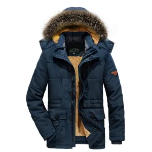 Tommy™ grijs bont met rits gevoerde Parka winterjas