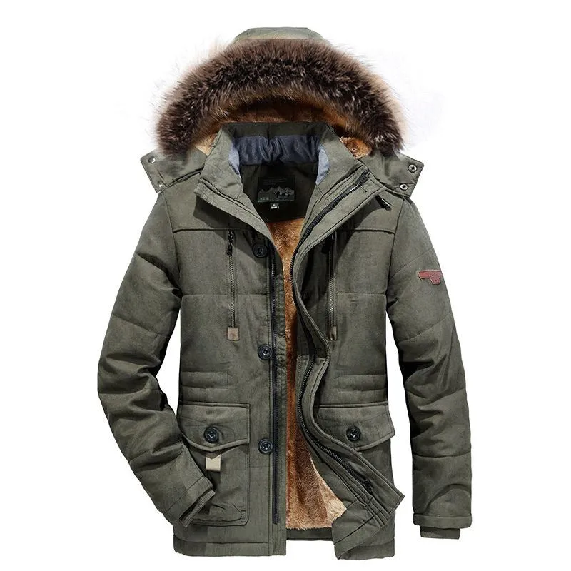 Tommy™ grijs bont met rits gevoerde Parka winterjas
