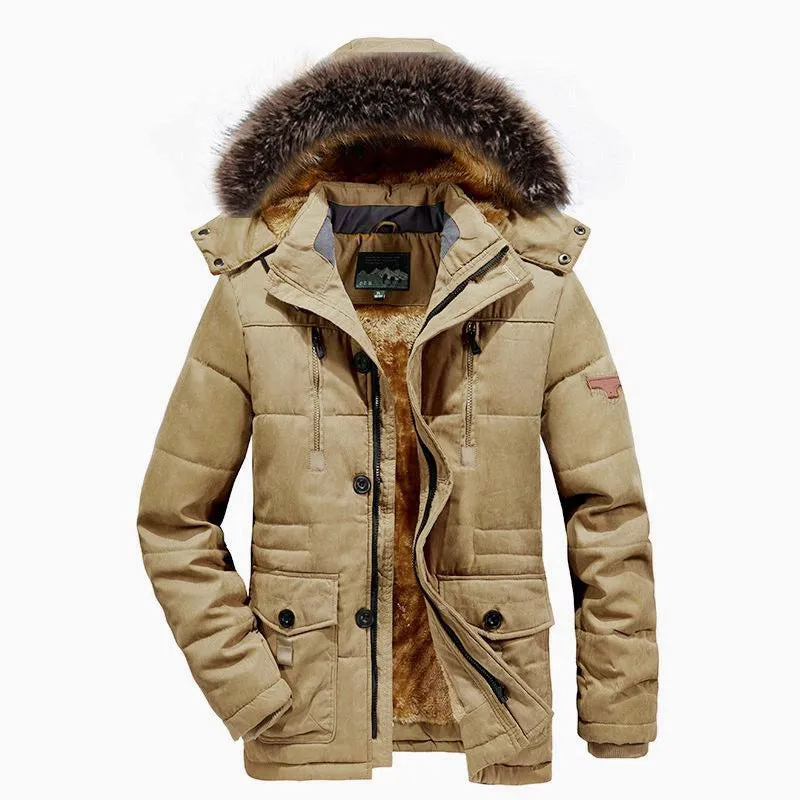 Tommy™ grijs bont met rits gevoerde Parka winterjas