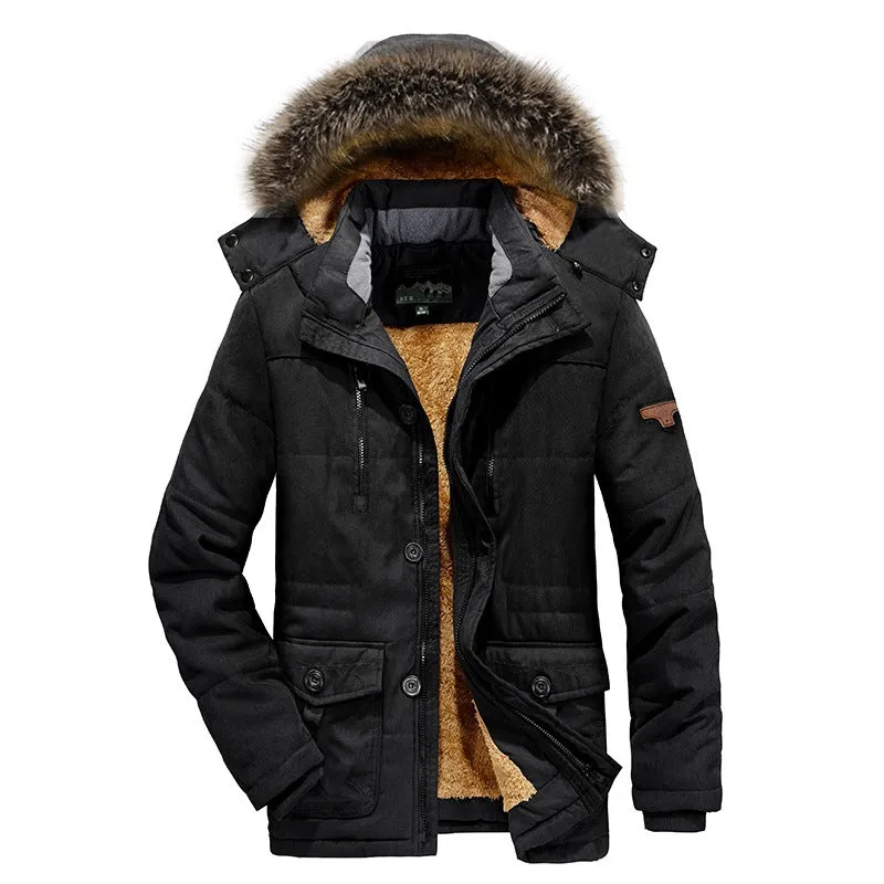Tommy™ grijs bont met rits gevoerde Parka winterjas