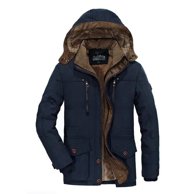 Tommy™ kaki met revers winddichte Parka winterjas