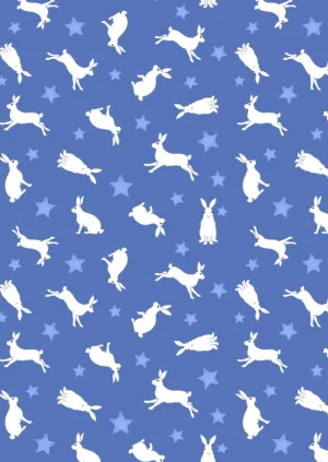 Tomtens Forest Friends | Hares on Light Blue by Eva Melhuish for Lewis & Irene | CE38.1