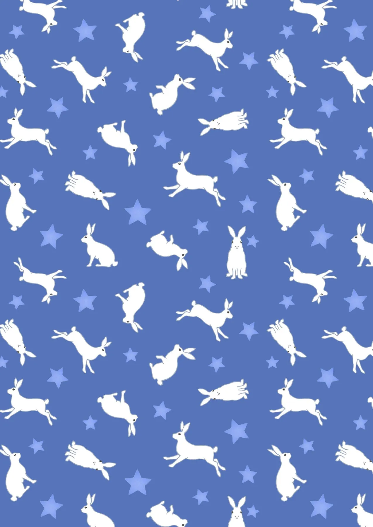 Tomtens Forest Friends | Hares on Light Blue by Eva Melhuish for Lewis & Irene | CE38.1