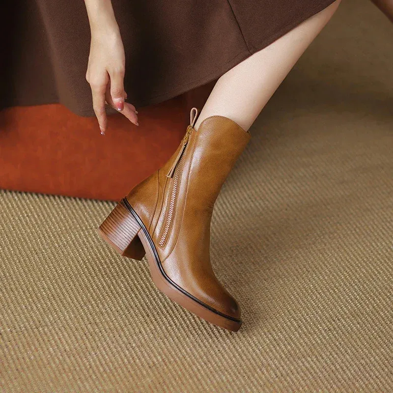 TRAILBLAZER LEATHER ANKLE BOOTS