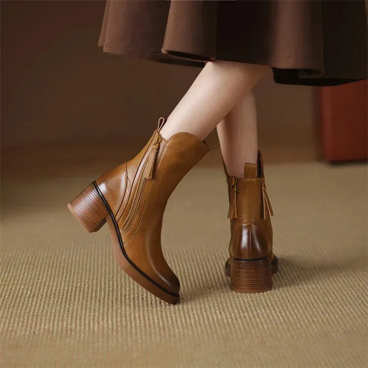 TRAILBLAZER LEATHER ANKLE BOOTS
