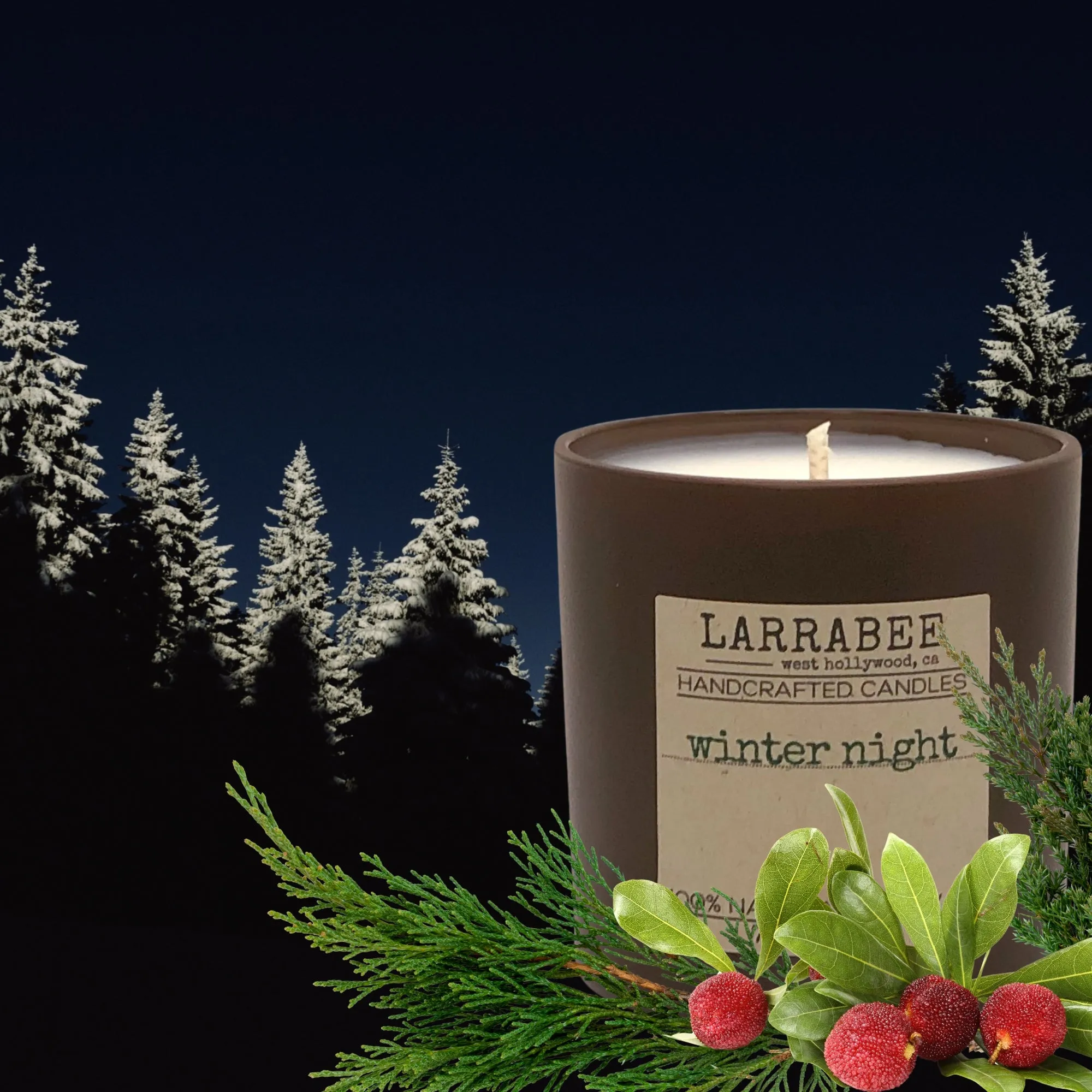 Winter Night handcrafted candle