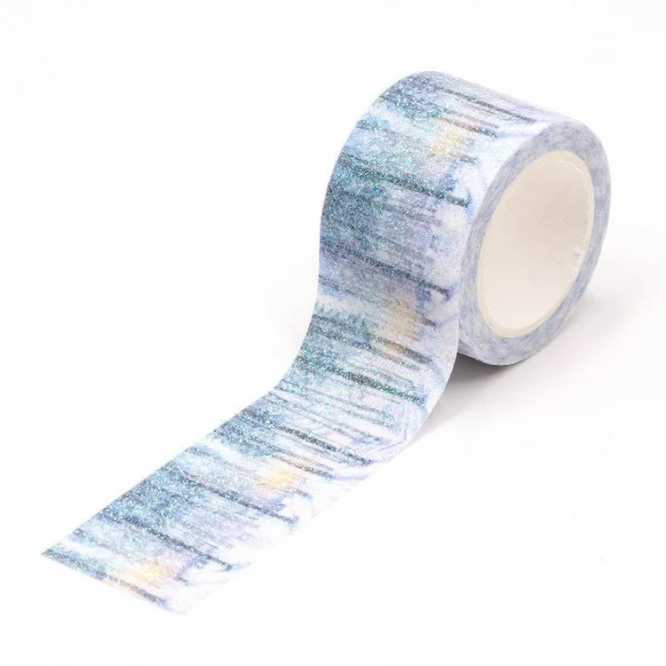 Winter Sun Forest Glitter Washi Tape