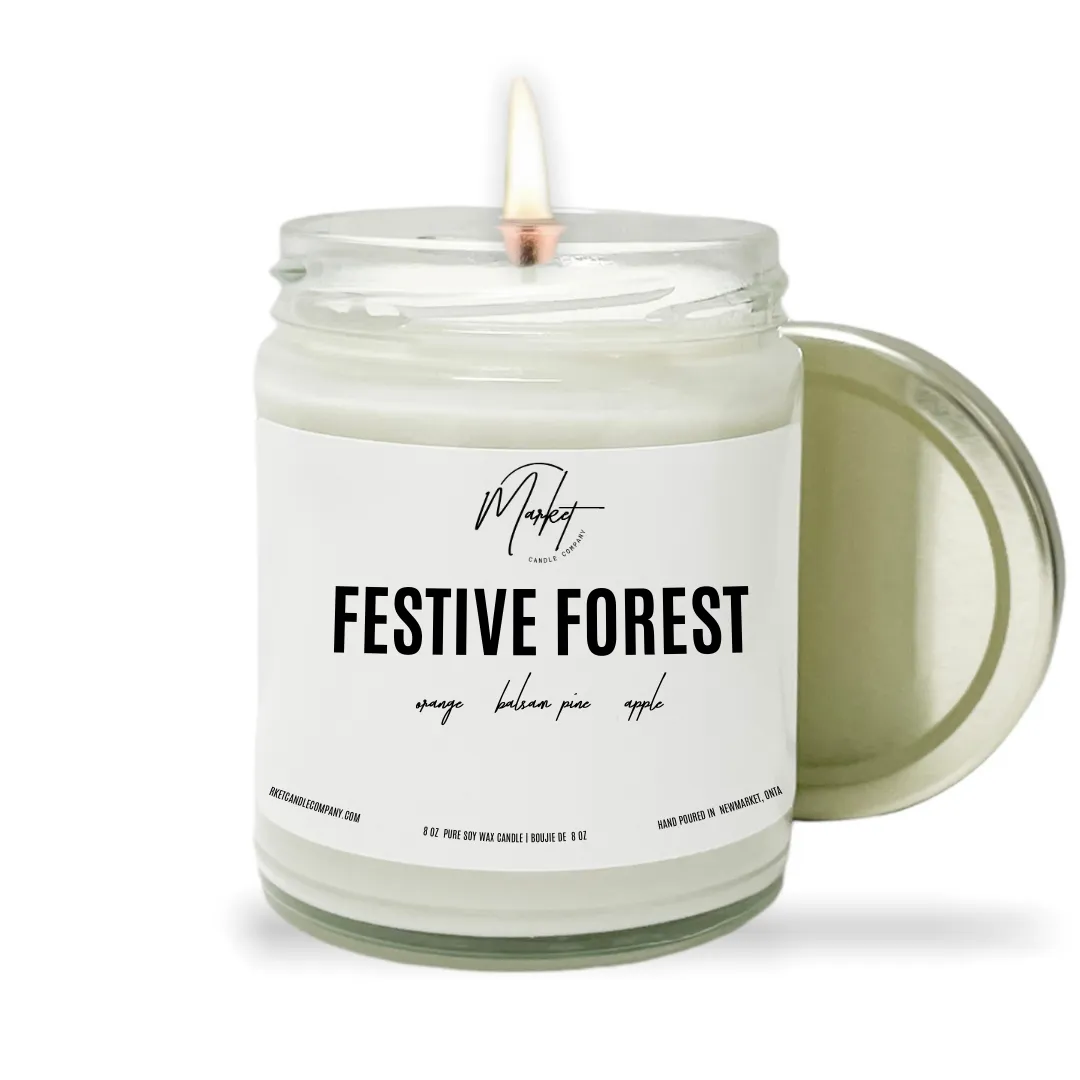 WINTER WHITE LABEL - FESTIVE FOREST SOY CANDLE - WHOLESALE