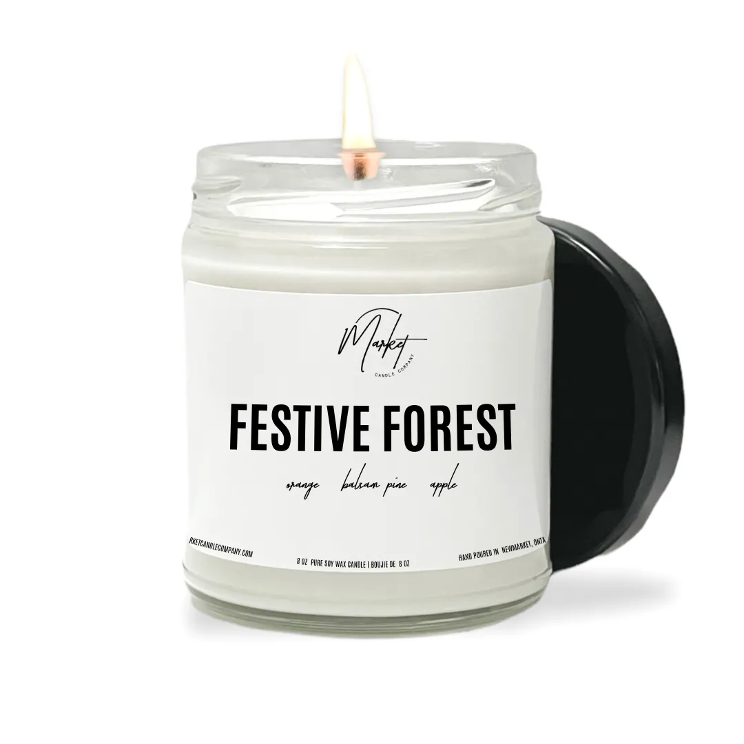 WINTER WHITE LABEL - FESTIVE FOREST SOY CANDLE - WHOLESALE