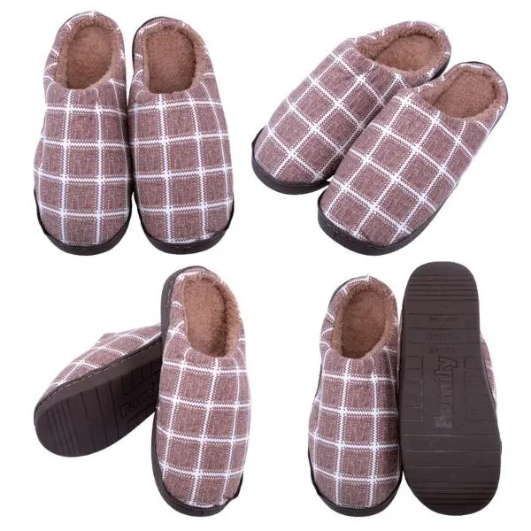 Women Grid Pattern Slid On Slippers