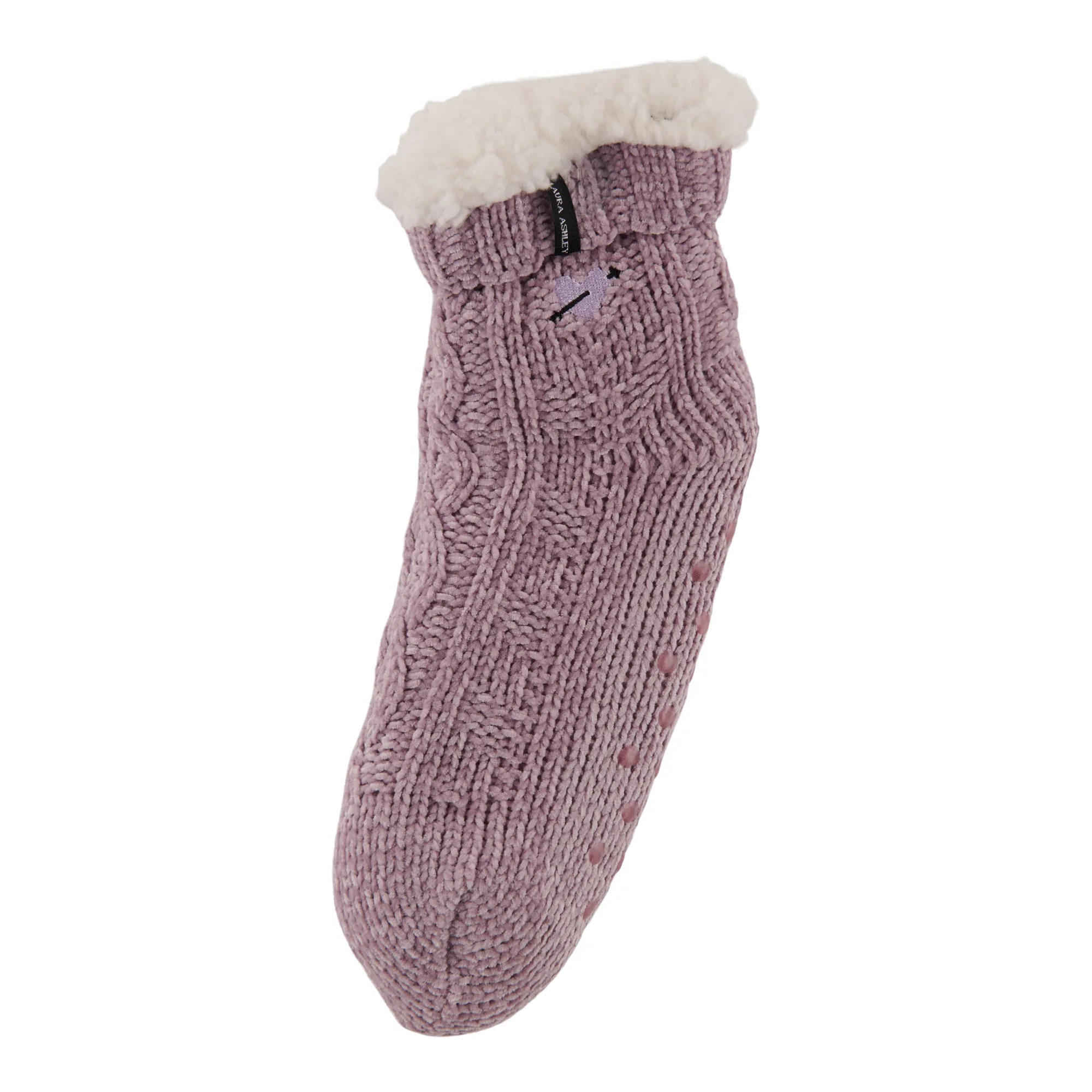 Women's Embroidered Sherpa Thermal Socks