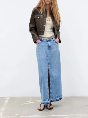 xakxx - Summer new retro fashion all-match lapel casual style black faux leather bomber cropped jacket